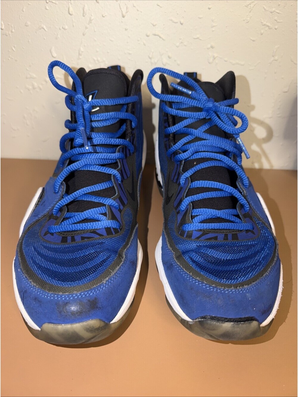 Size 8.5 - Nike Air Penny 5 Memphis Tigers Blue Black Suede 537331-401 (M1)